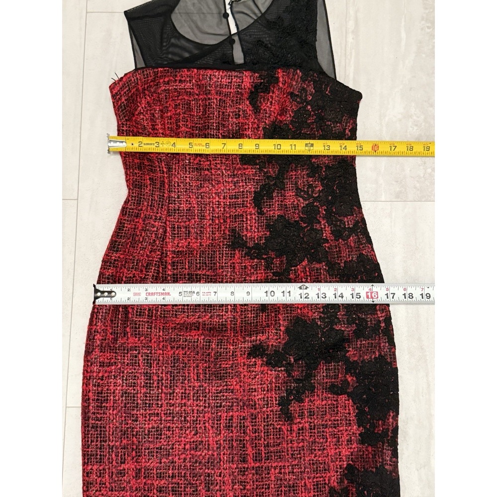 Teri Jon Wool Tweed Pattern Bolero Jacket And Dress Size 2 - Picture 9 of 14